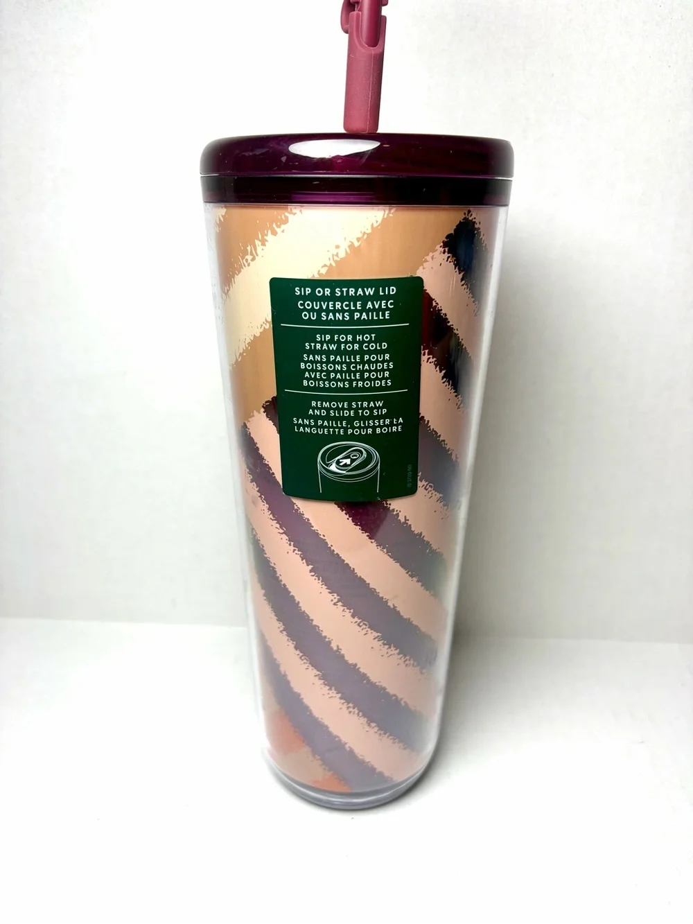 NWT Starbucks 2025 Fall Halloween Orange Pumpkin Topper Hot/Cold Cup Tumbler